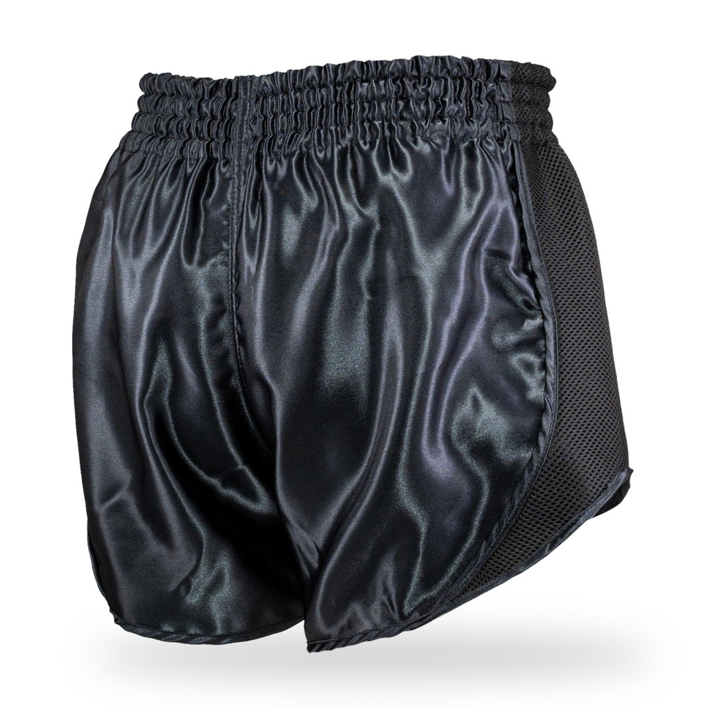 King Pro Boxing Muay Thai Shorts Retro Mesh 1, Schwarz