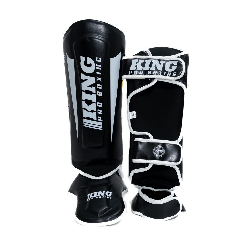 King Pro Boxing Schienbeinschoner Revo, Schwarz-Weiß