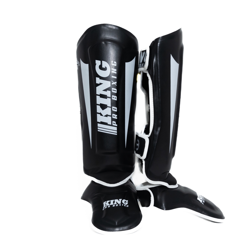 King Pro Boxing Schienbeinschoner Revo, Schwarz-Weiß