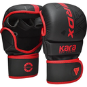 RDX MMA Handschuhe Sparring F6 Kara, Schwarz-Rot