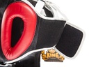 Top King Kopfschutz Face Saver, Schwarz-Rot