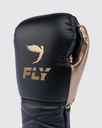 Fly Boxhandschuhe Superlace 2 mit Schnürung, Schwarz-Gold