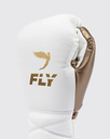 Fly Boxhandschuhe Superlace 2 mit Schnürung, Weiß-Gold