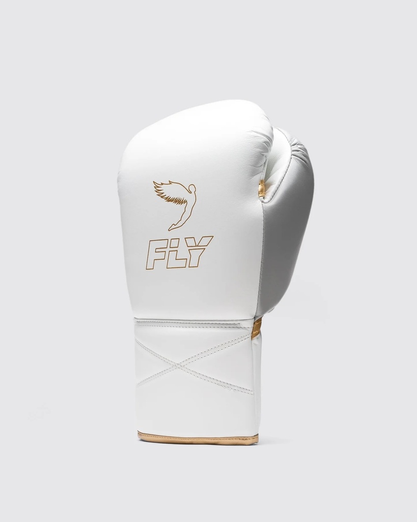 Fly Boxhandschuhe Superlace Pro X 2, Weiß-Grau-Gold 2