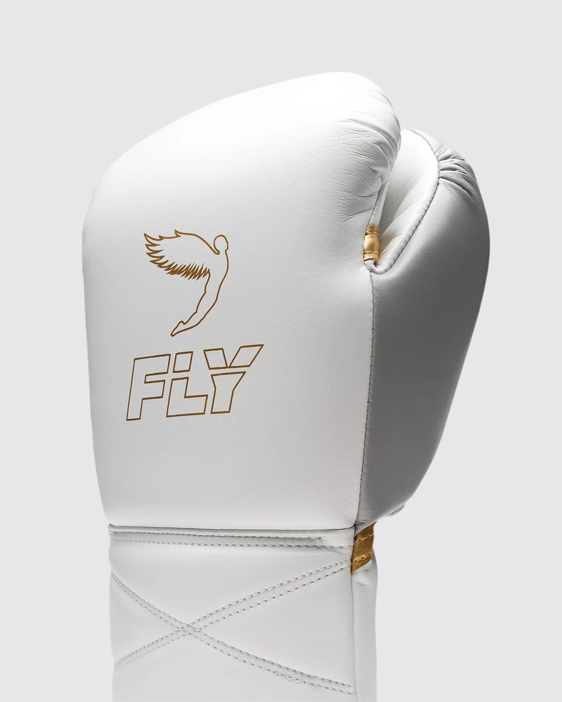 Fly Boxhandschuhe Superlace Pro X 2, Weiß-Grau-Gold 4
