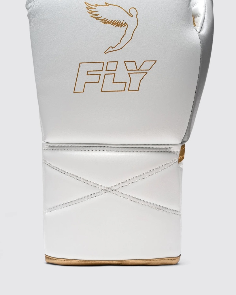 Fly Boxhandschuhe Superlace Pro X 2, Weiß-Grau-Gold 6