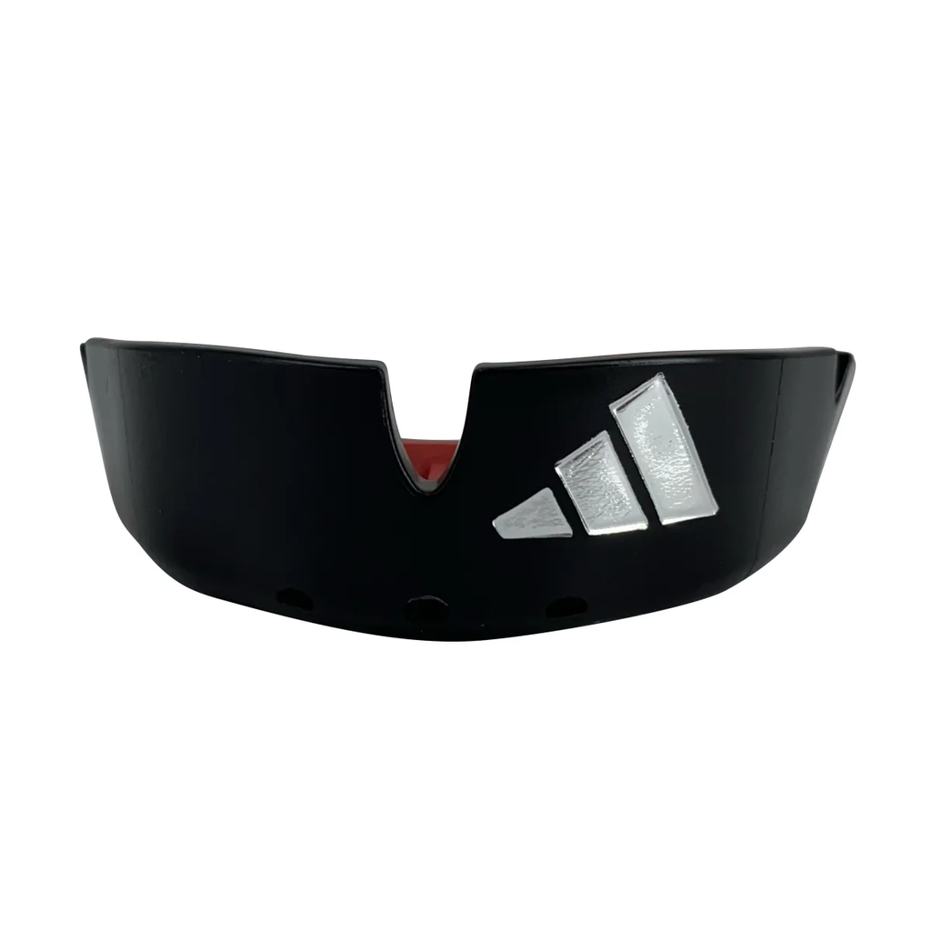 adidas Mundschutz OPRO Silber Senior, Schwarz-Rot