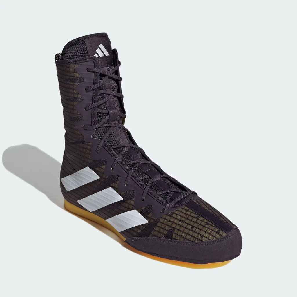 adidas Boxschuhe Box Hog 4, Schwarz-Weiß-Gelb