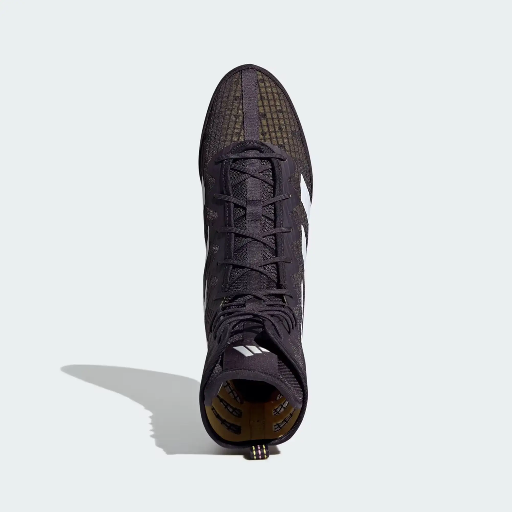 adidas Boxschuhe Box Hog 4, Schwarz-Weiß-Gelb
