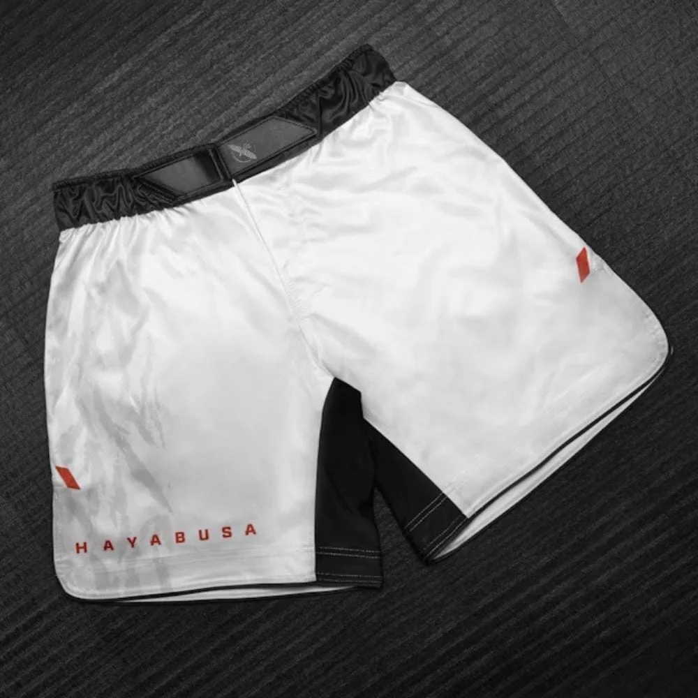 Hayabusa Fight Shorts Apex Mid, Weiß 3