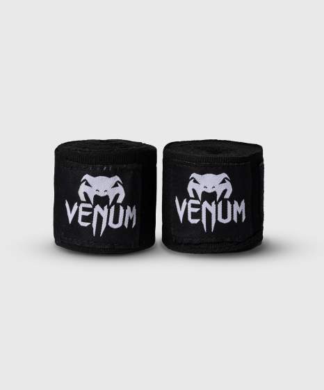 Venum Boxbandagen 4,5m Halbelastisch, Schwarz