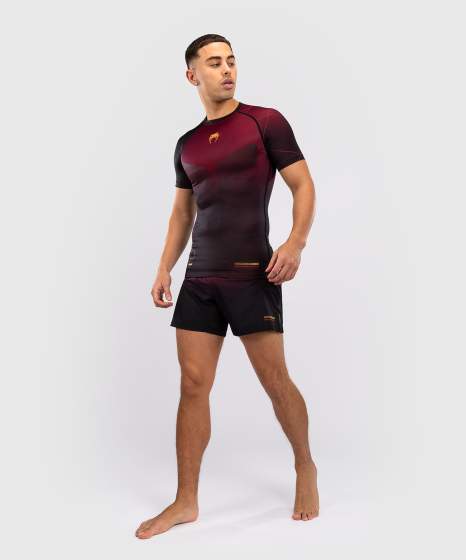 Venum Rash Guard Tactical XT, Schwarz-Burgundrot-Gold 3