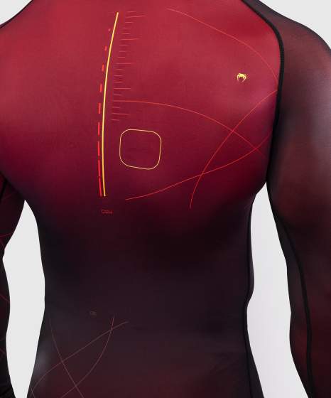 Venum Rash Guard Tactical XT, Schwarz-Burgundrot-Gold 5