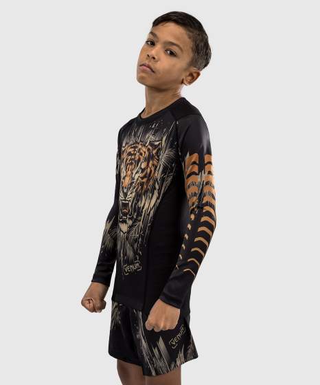 Venum Rash Guard Tiger Kids, Schwarz-Orange 2
