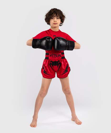Venum Muay Thai Shorts Inferno Kids, Rot 4