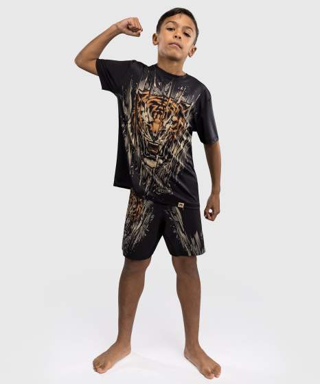 Venum T-Shirt Tiger Dry Tech Kids, Schwarz-Orange 5
