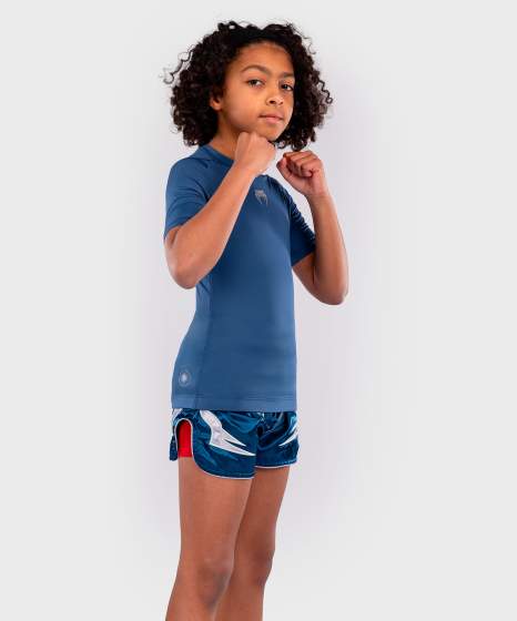 Venum Rash Guard Contender Kids, Blau 4