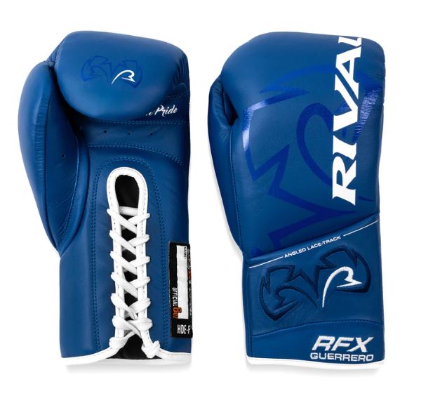Rival Boxhandschuhe RFX-Guerrero Pro Fight HDE-F mit Schnürung, Blau