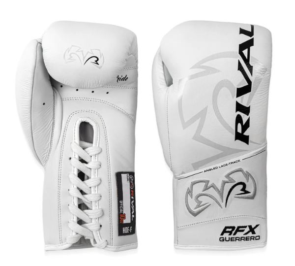 Rival Boxhandschuhe RFX-Guerrero Pro Fight HDE-F mit Schnürung, Weiß