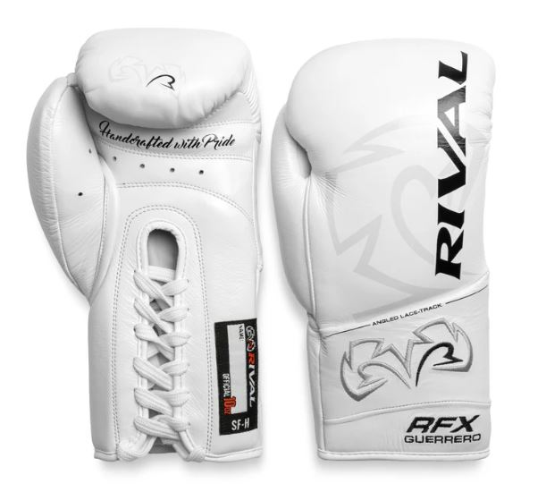 Rival Boxhandschuhe RFX-Guerrero Pro Fight SF-H mit Schnürung, Weiß