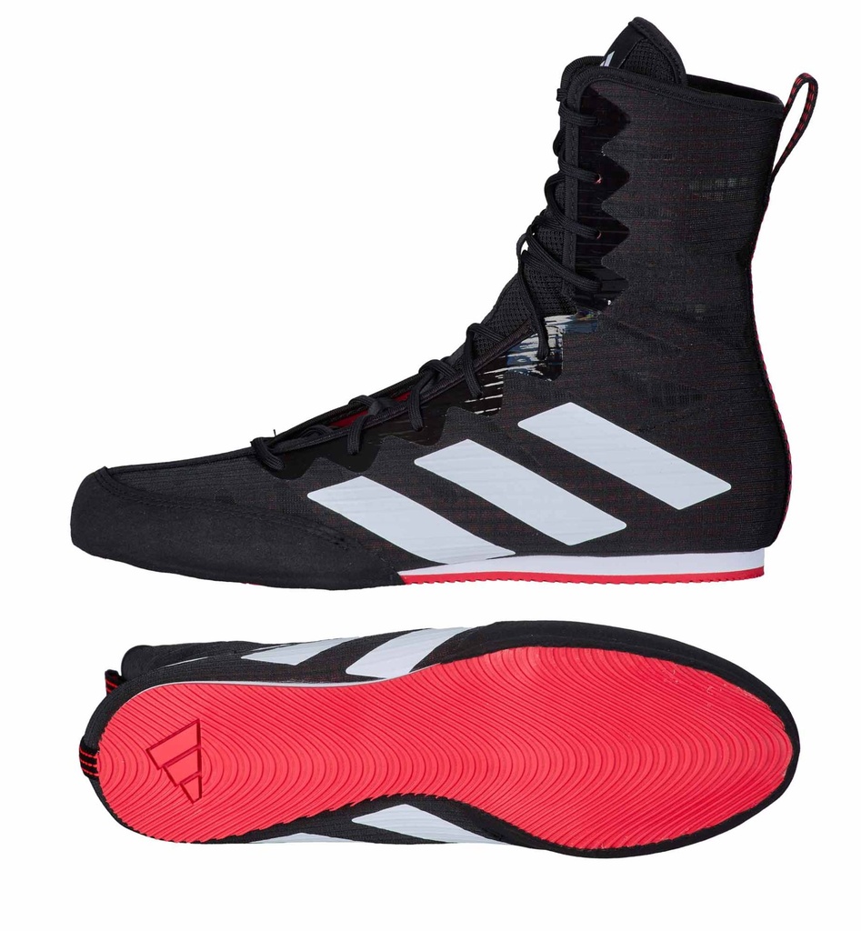 adidas Boxschuhe Box Hog 4, Schwarz-Weiß-Rot 2