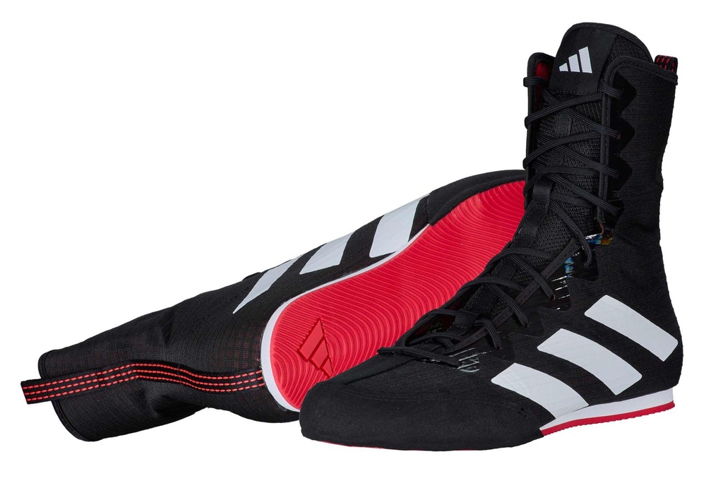 adidas Boxschuhe Box Hog 4, Schwarz-Weiß-Rot 3