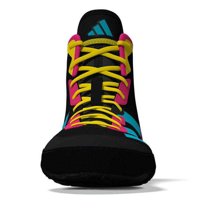 adidas Ringerschuhe Adizero, Schwarz-Pink-Gelb 9