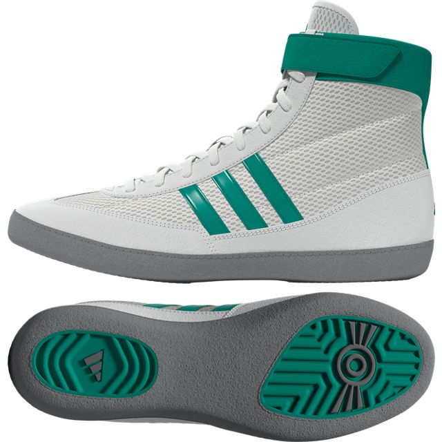 adidas Ringerschuhe Combat Speed 4, Weiß-Grün-Grau 14