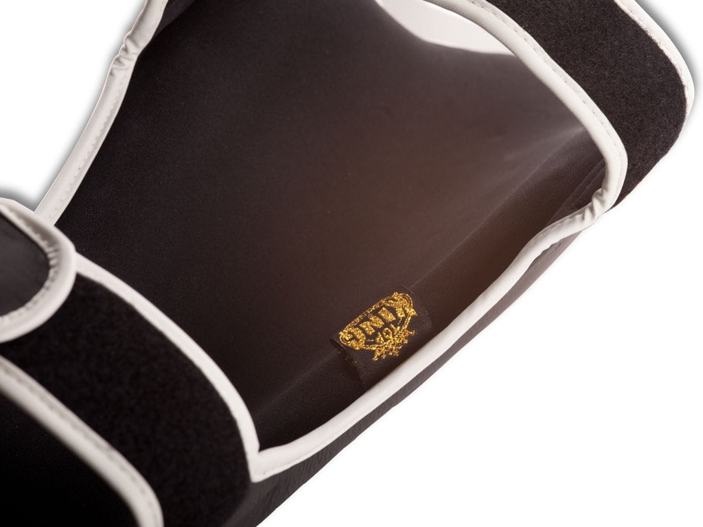 Top King Schienbeinschoner Pro Leder, Schwarz-Weiß