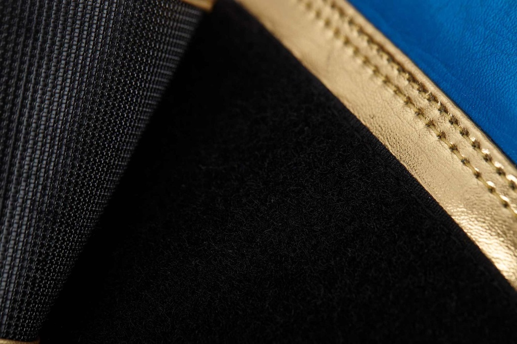 adidas Boxhandschuhe Hybrid 500, Blau-Gold 6