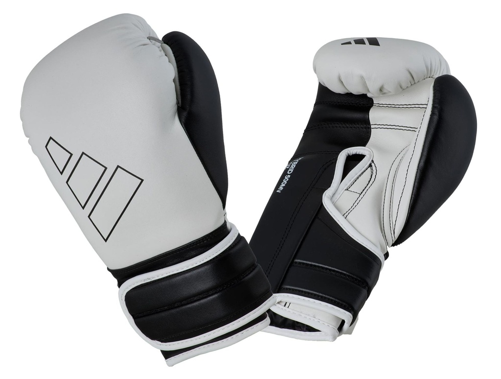 adidas Boxhandschuhe Hybrid 500, Weiß-Schwarz 2
