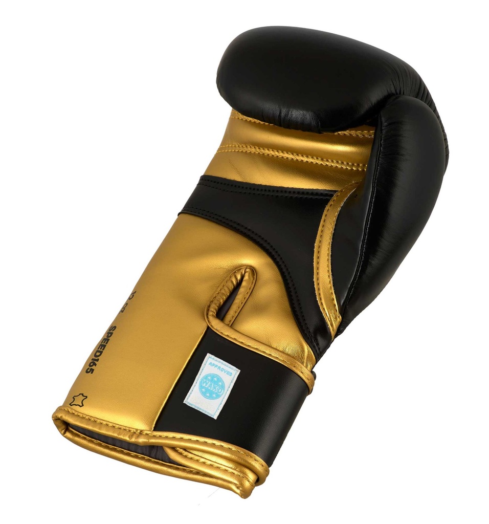 adidas Boxhandschuhe Speed 165, Schwarz-Gold 3