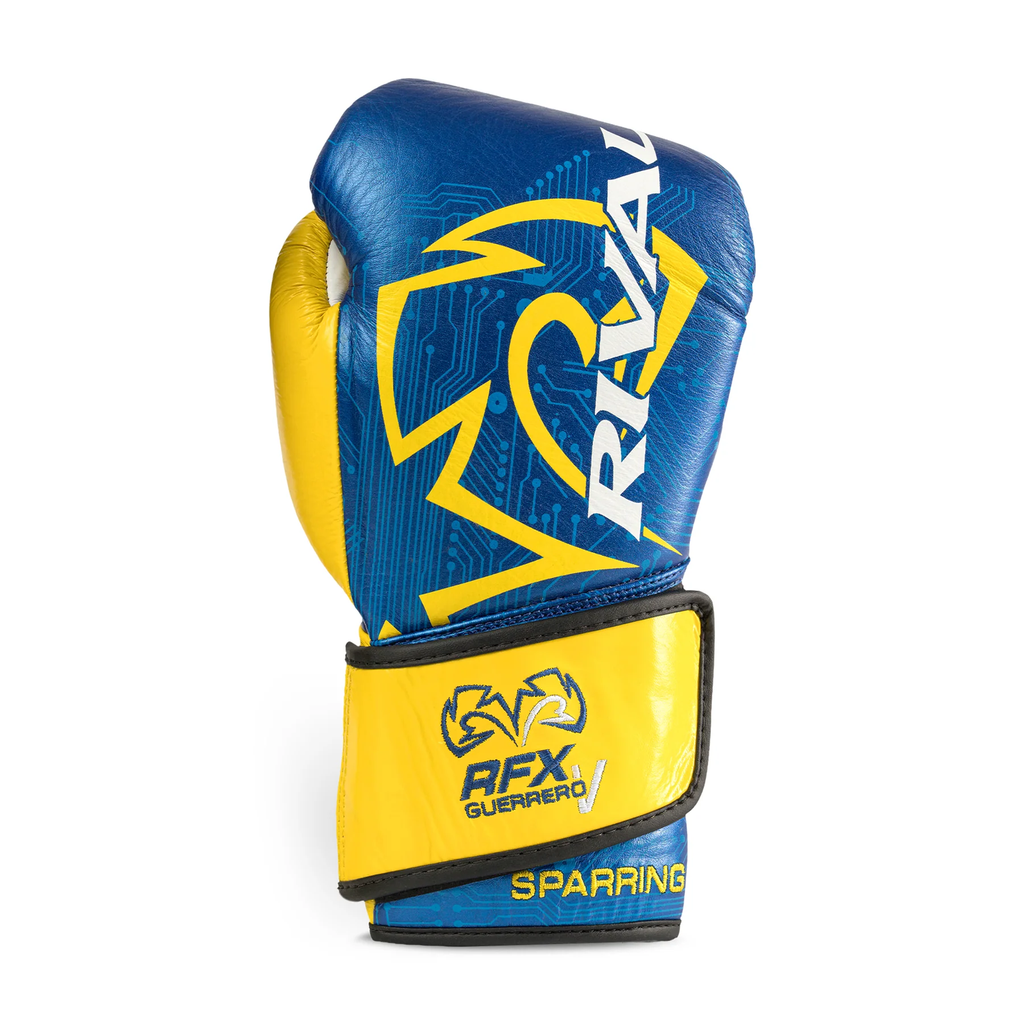 Rival Boxhandschuhe RFX-Guerrero V Sparring P4P Edition, Blau-Gelb