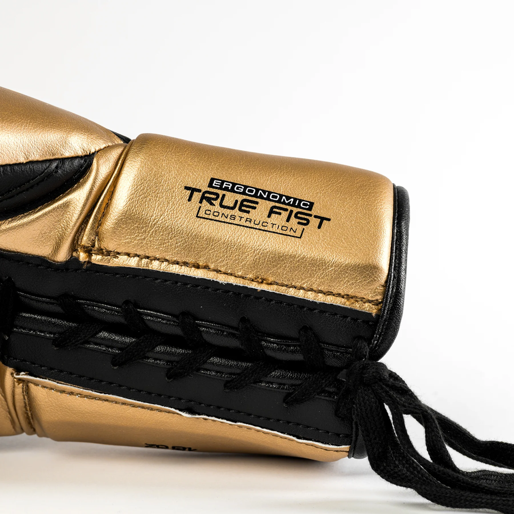 Rival Boxhandschuhe RS100 Professional Sparring mit Schnürung, Schwarz-Gold