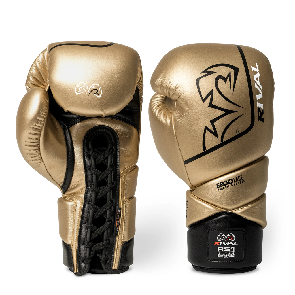 Rival Boxhandschuhe RS1 Ultra Sparring 2.0 mit Schnürung, Gold