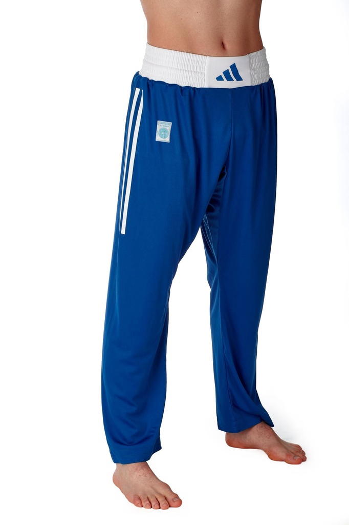 adidas Kickboxhose WAKO, Blau-Weiß 2