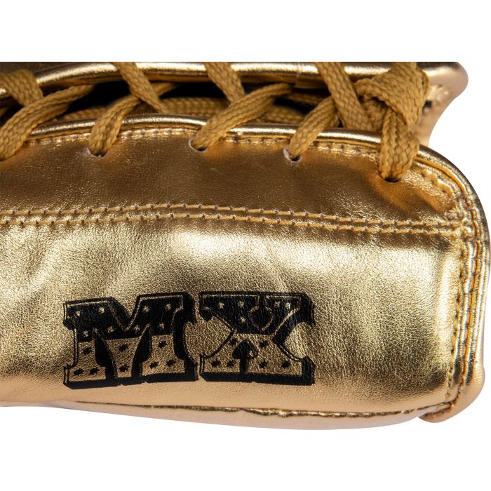 Top Ten Boxhandschuhe Pro MX Fight mit Schnürung, Gold 6