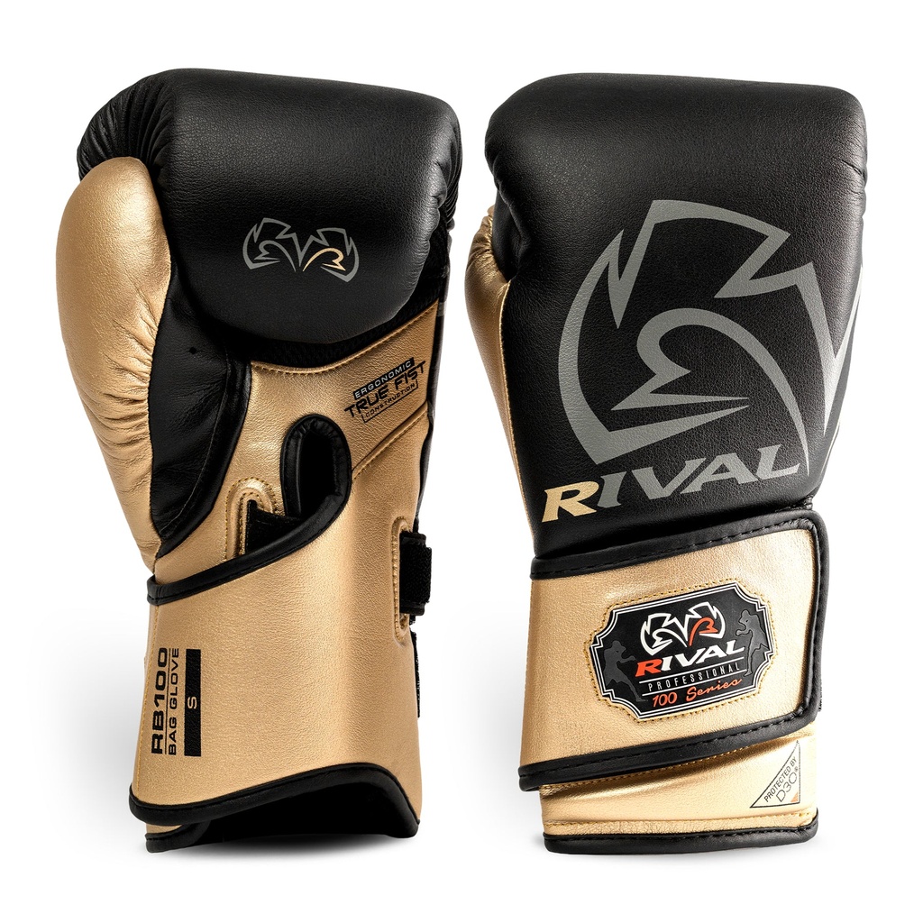 Rival Sandsackhandschuhe RB100 Professional, Schwarz-Gold