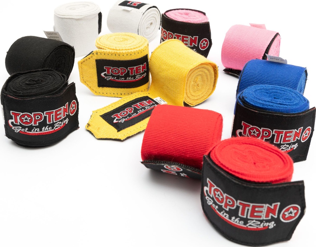 Top Ten Boxbandagen 4,5m Halbelastisch, Rot
