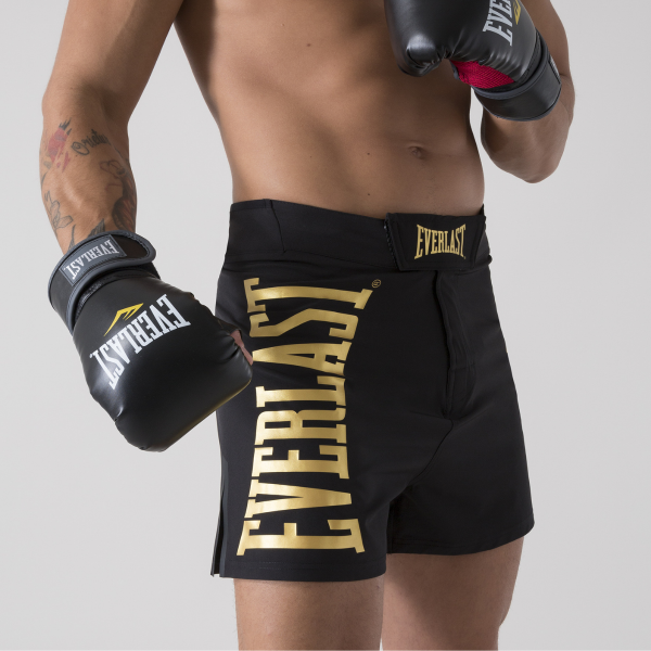 Everlast Fight Shorts, Schwarz-Gold 3