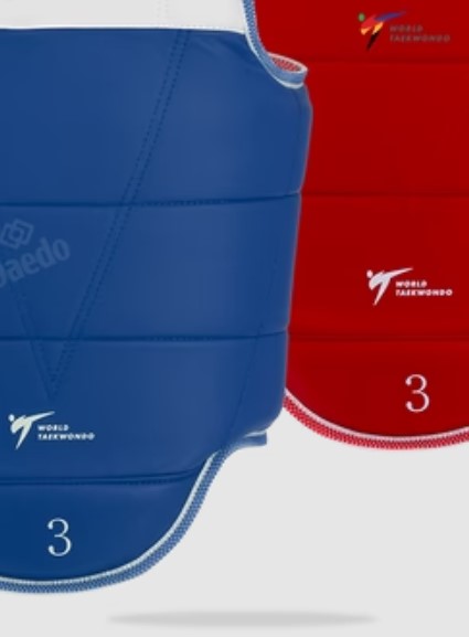 Daedo Kampfweste Taekwondo WT, Rot-Blau