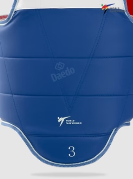 Daedo Kampfweste Taekwondo WT, Rot-Blau