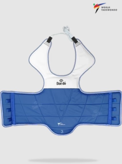 Daedo Kampfweste Taekwondo WT, Rot-Blau