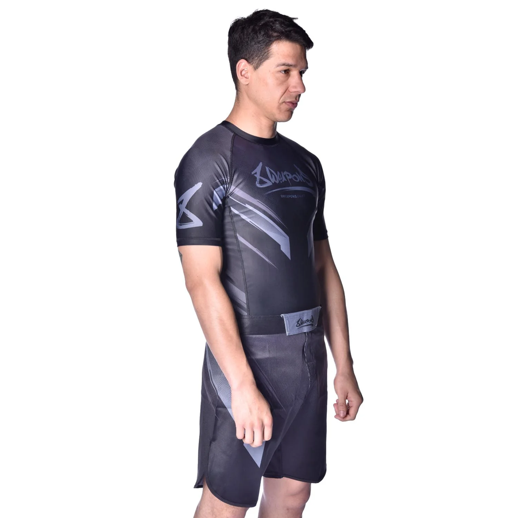 8Weapons Fight Shorts Shift, Schwarz-Matt