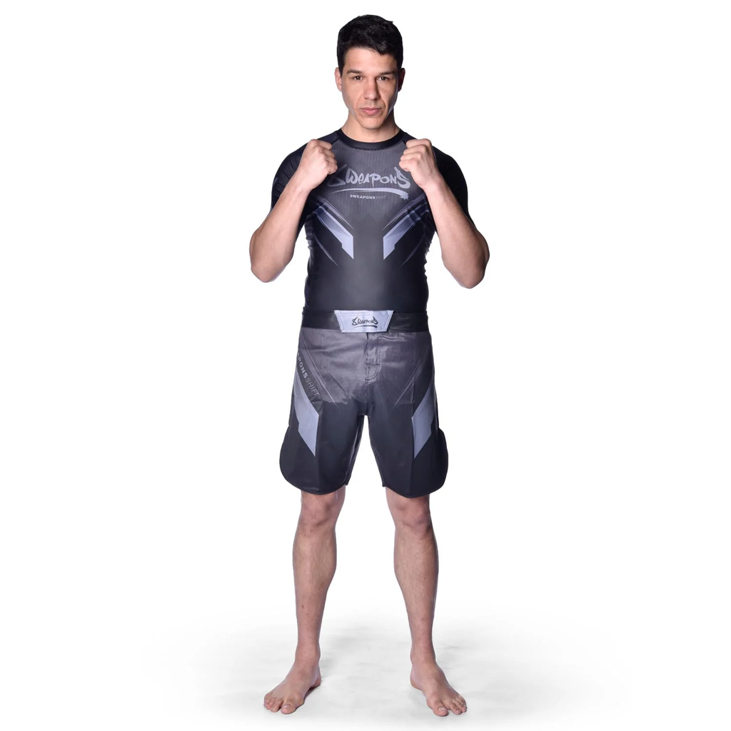 8Weapons Fight Shorts Shift, Schwarz-Matt