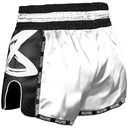 8Weapons Muay Thai Shorts Carbon Snow Night, Weiß