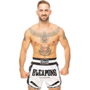 8Weapons Muay Thai Shorts Carbon Snow Night, Weiß