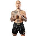 8Weapons Muay Thai Shorts Strike, Schwarz-Gold