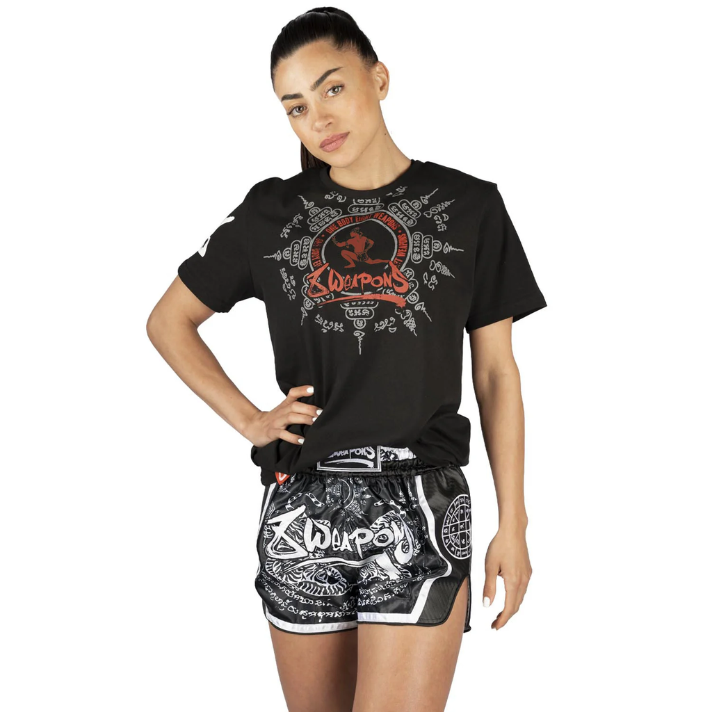 8Weapons Muay Thai T-Shirt Eight Ways Yant, Schwarz
