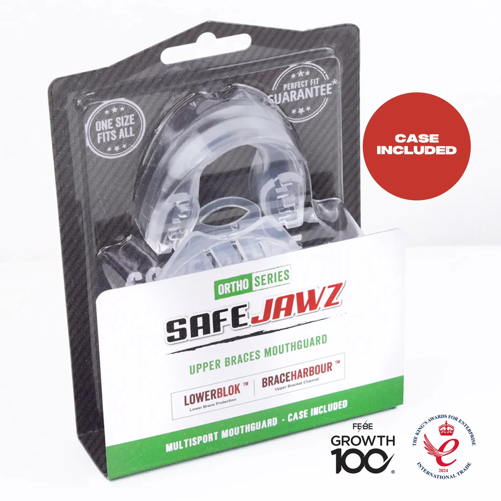 Safejawz Mundschutz für Zahnspangenträger Front Bracket, Transparent